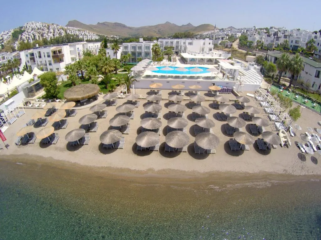 Charm Beach Hotel, pamje e hotelit në Bodrum