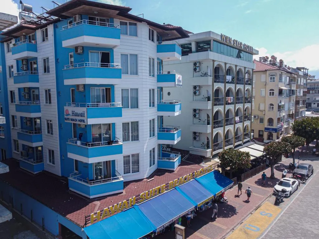 Hawaii Suite Beach Hotel, pamje e hotelit në Alanya