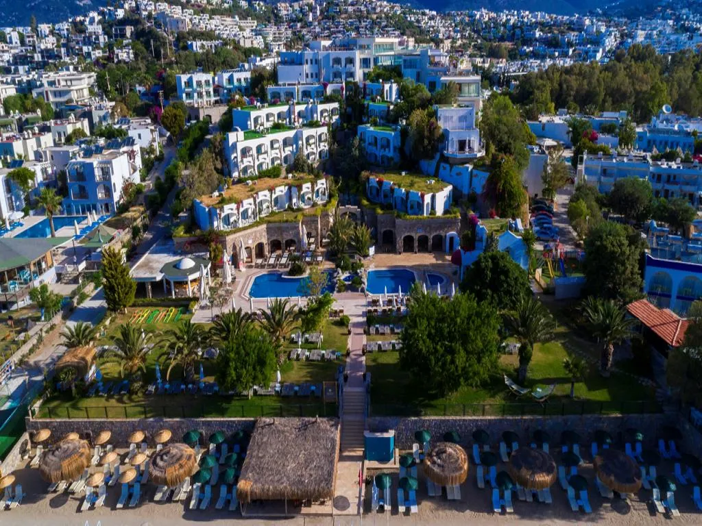 Royal Asarlik Beach Hotel & Spa, pamje e hotelit në Bodrum